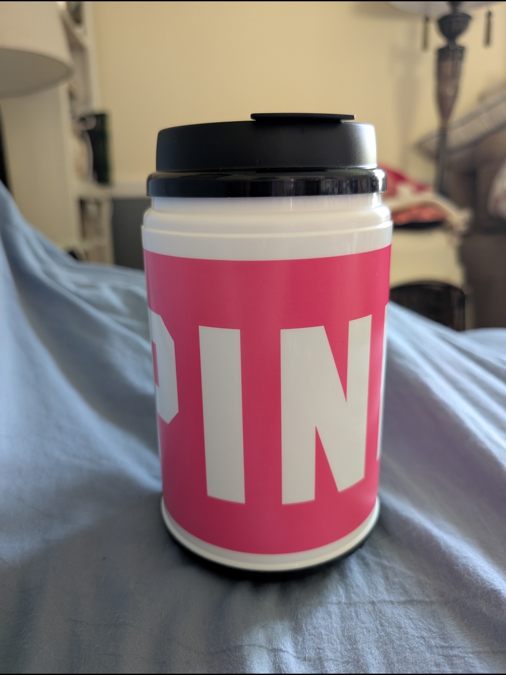PINK Victoria's Secret Chug Mug with Black Lid
